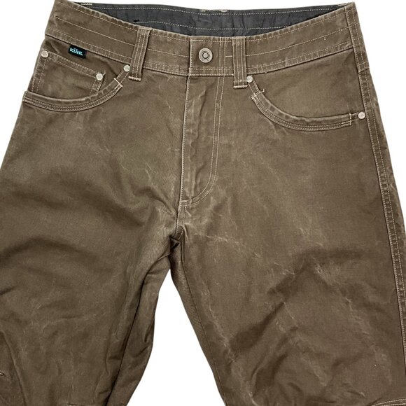 Kuhl Rydr Vintage Patina Dye Pants Forged Iron Size 30 x 32 Flannel Lined Climb - Picture 5 of 15